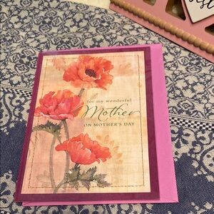 Mother's Day Card with Red Poppies